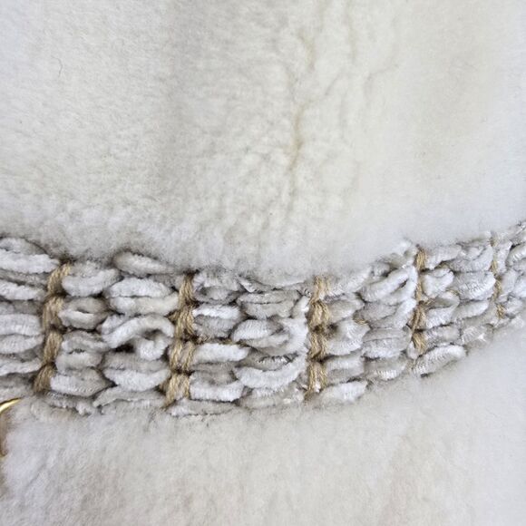 Vtg Teddy Bear Cream Superwashed Pure Wool Lined Coat 1950s/60s Medium Italy - Picture 4 of 11